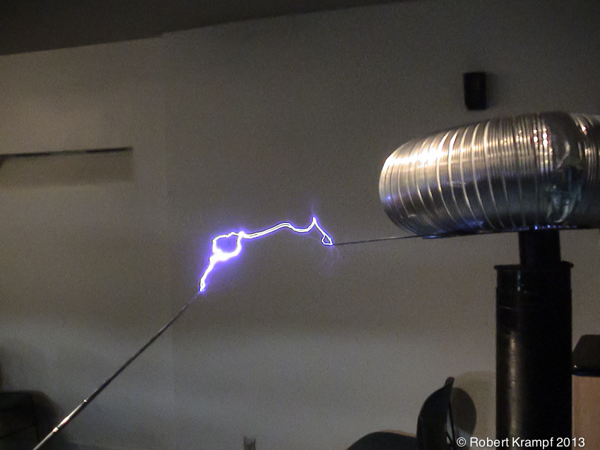 Sparks from Tesla coil