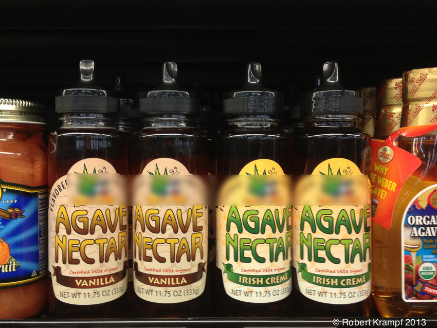 bottles of agave nectar